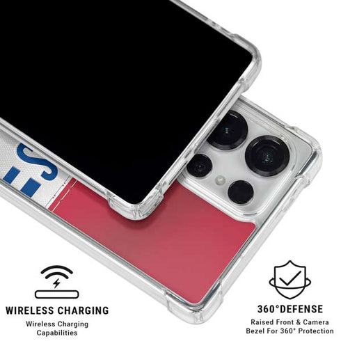 NFL New York Giants White Striped Galaxy S25 Ultra Clear Case