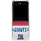 NFL New York Giants White Striped Galaxy Z Flip6 Clear Case