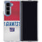 NFL New York Giants White Striped Galaxy Z Fold5 5G Clear Case