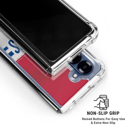 NFL New York Giants White Striped Galaxy Z Fold6 Clear Case
