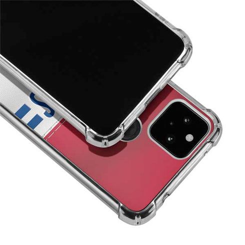 NFL New York Giants White Striped Google Pixel 5 Clear Case