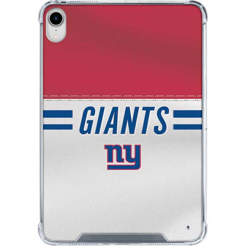 NFL New York Giants White Striped iPad 11th Gen (2025) Clear Case