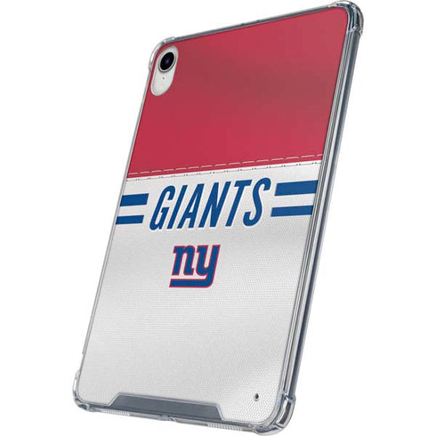 NFL New York Giants White Striped iPad 11th Gen (2025) Clear Case