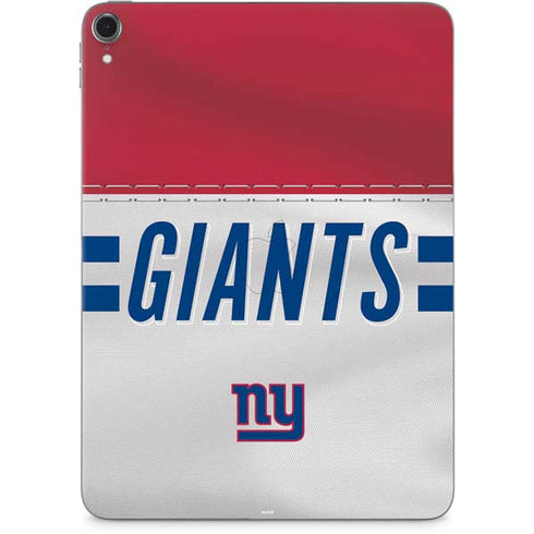NFL New York Giants White Striped Apple iPad Pro Skin