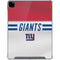 NFL New York Giants White Striped iPad Pro 12.9in (2020) Clear Case