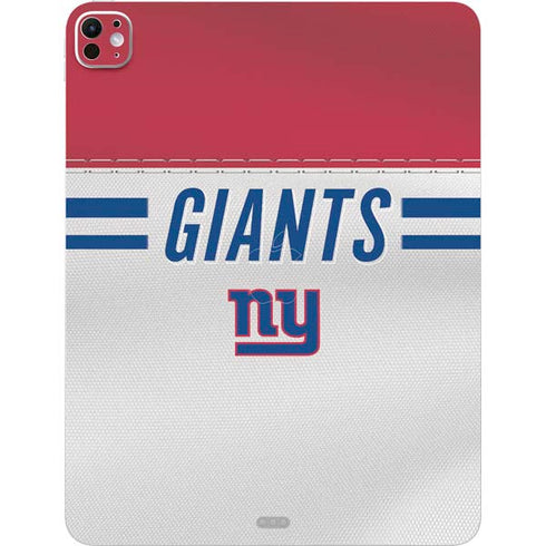 NFL New York Giants White Striped iPad Pro 13in M4 (2024) Skin