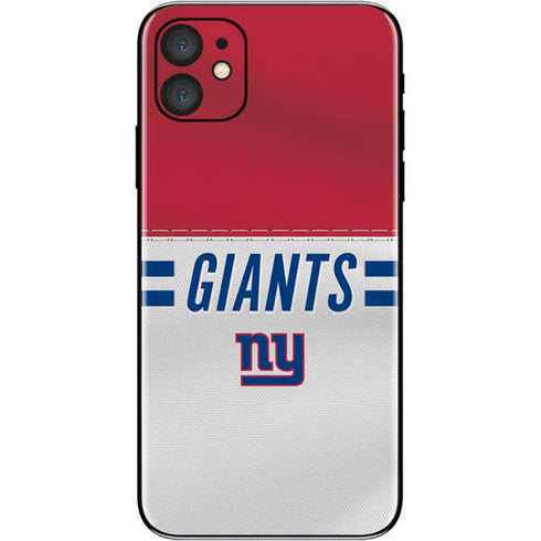NFL New York Giants White Striped iPhone 11 Skin