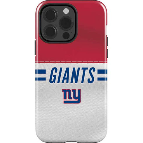 NFL New York Giants White Striped iPhone 15 Pro Impact Case