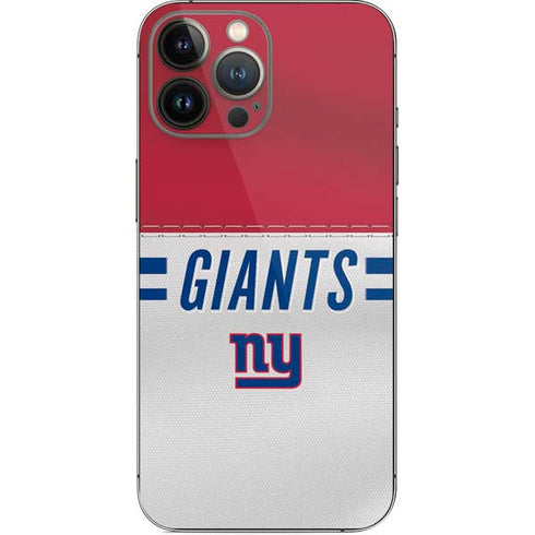 NFL New York Giants White Striped iPhone 15 Pro Max Skin