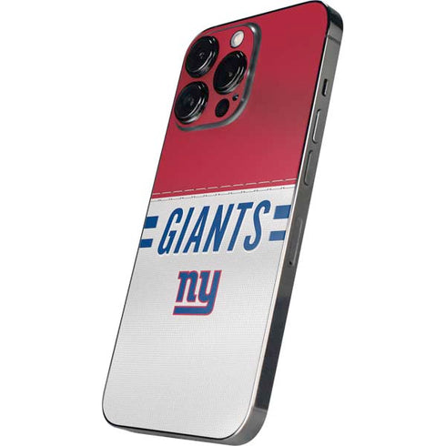 NFL New York Giants White Striped iPhone 15 Pro Max Skin