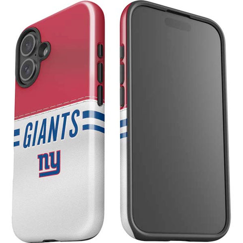 NFL New York Giants White Striped iPhone 16 Impact Case
