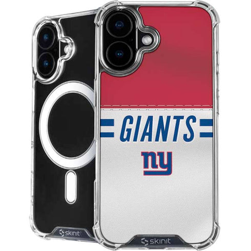 NFL New York Giants White Striped iPhone 16 MagSafe Case