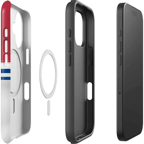 NFL New York Giants White Striped iPhone 16 Magsafe Impact Case