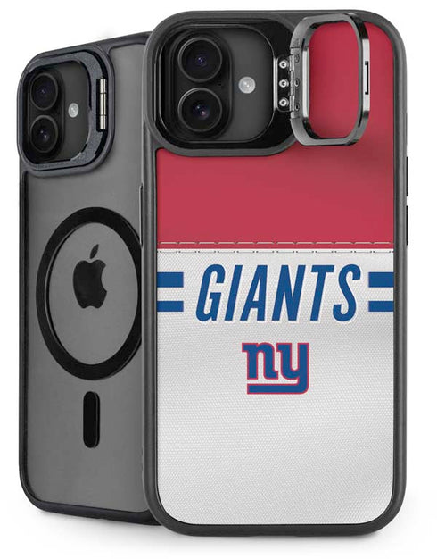 NFL New York Giants White Striped iPhone 16 Plus Kickstand Case