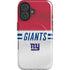 NFL New York Giants White Striped iPhone 16 Plus Magsafe Impact Case