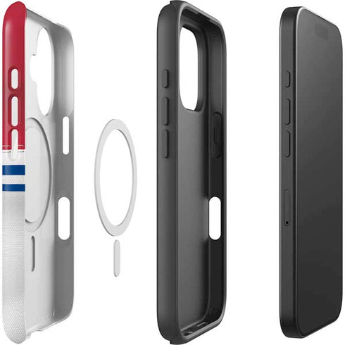 NFL New York Giants White Striped iPhone 16 Plus Magsafe Impact Case