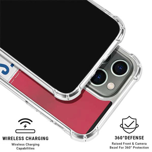 NFL New York Giants White Striped iPhone 16 Pro Clear Case