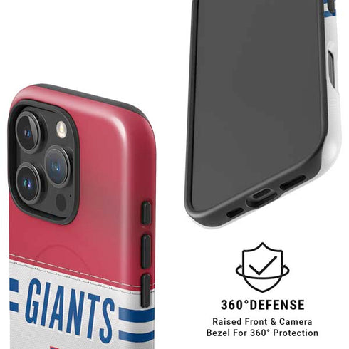 NFL New York Giants White Striped iPhone 16 Pro Magsafe Impact Case