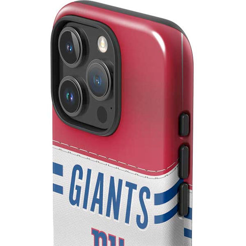 NFL New York Giants White Striped iPhone 16 Pro Max Impact Case