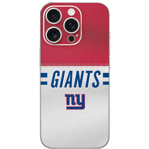 NFL New York Giants White Striped iPhone 16 Pro Skin