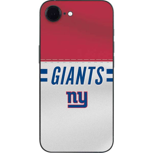 NFL New York Giants White Striped iPhone 16e Skin