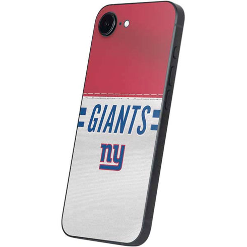 NFL New York Giants White Striped iPhone 16e Skin