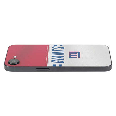 NFL New York Giants White Striped iPhone 16e Skin