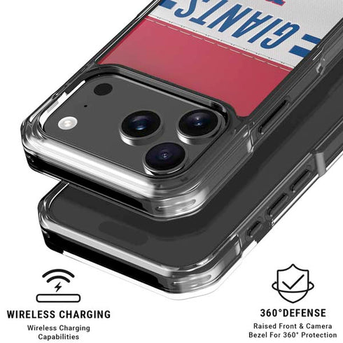 NFL New York Giants White Striped iPhone 18 Pro Clear Case