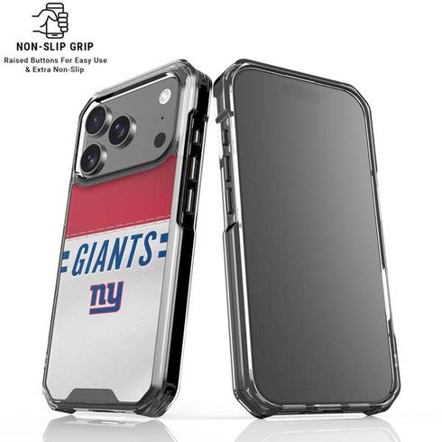 NFL New York Giants White Striped iPhone 18 Pro Clear Case