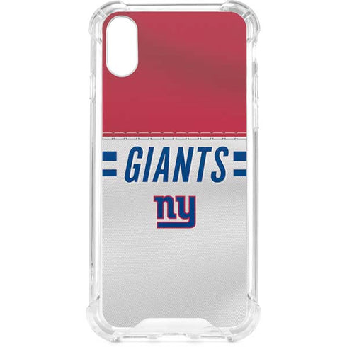 NFL New York Giants White Striped iPhone XS Clear Case