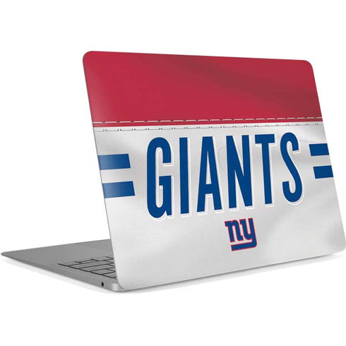 NFL New York Giants White Striped Apple MacBook Air Skin
