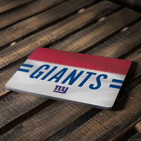 NFL New York Giants White Striped Apple MacBook Air Skin