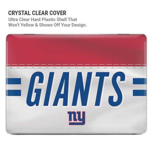 NFL New York Giants White Striped MacBook Pro 14in (2021-24) Case plus Skin