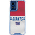 NFL New York Giants White Striped Moto G 5G (2024) Clear Case