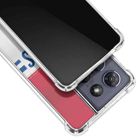 NFL New York Giants White Striped Moto G Play 5G (2025) Clear Case