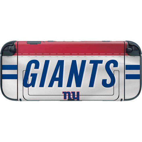 NFL New York Giants White Striped Nintendo Switch 2 (2025) with Joy-Con Skin