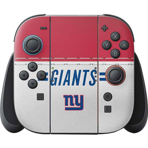 NFL New York Giants White Striped Nintendo Switch 2 (2025) Joy-Con Controller Skin