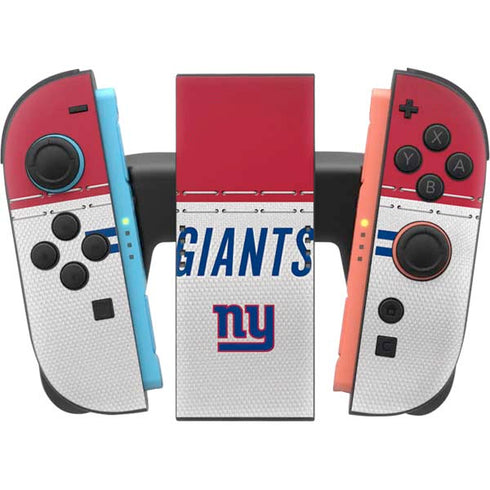 NFL New York Giants White Striped Nintendo Switch 2 (2025) Joy-Con Controller Skin
