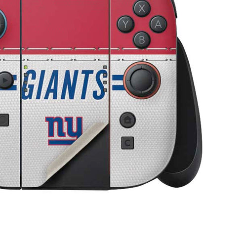NFL New York Giants White Striped Nintendo Switch 2 (2025) Joy-Con Controller Skin