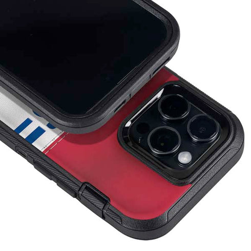 NFL New York Giants White Striped Otterbox Defender iPhone Skin