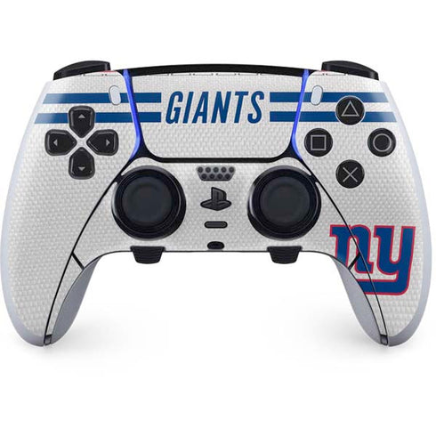 NFL New York Giants White Striped PS5 DualSense Edge Pro Controller Skin