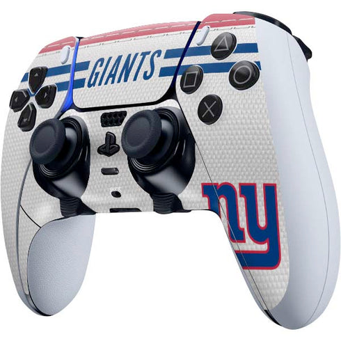 NFL New York Giants White Striped PS5 DualSense Edge Pro Controller Skin