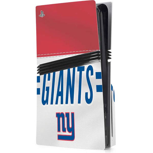 NFL New York Giants White Striped PlayStation PS5 Skins