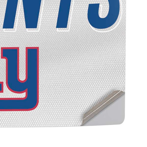 NFL New York Giants White Striped PS5 Pro Disk Console Skin