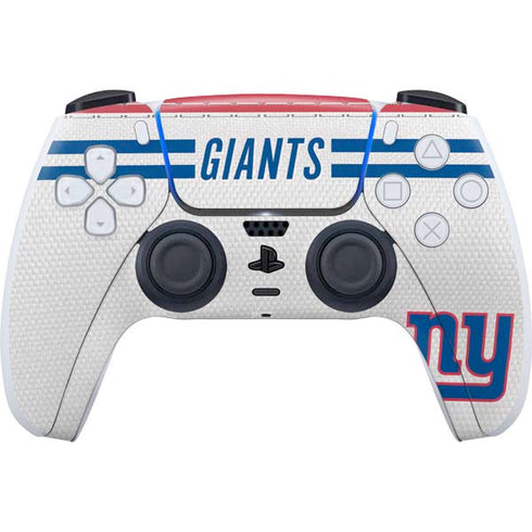 NFL New York Giants White Striped PlayStation PS5 Skins