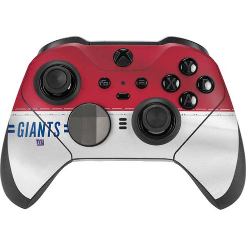 NFL New York Giants White Striped Xbox Elite Wireless Controller Series 2 Skin