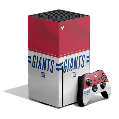 NFL New York Giants White Striped Xbox Series X Skins