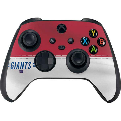 NFL New York Giants White Striped XBox Series X Digital Edition Bundle Skin