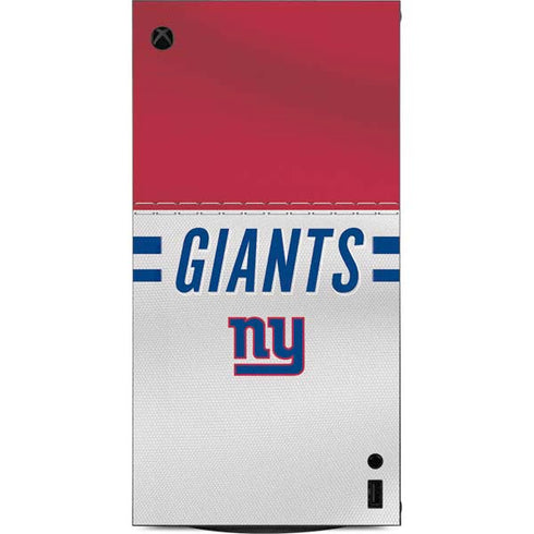 NFL New York Giants White Striped XBox Series X Digital Edition Console Skin