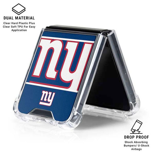 NFL New York Giants Zone Block Galaxy Z Flip6 Clear Case